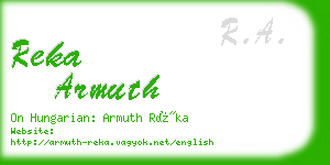 reka armuth business card